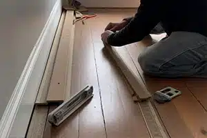 Cutting baseboards for installation